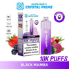 Crystal Prime Aura Bar 10k Prefilled Pod Vape Kit - Box of 5 - Black Mamba