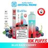 Crystal Prime Aura Bar 10k Prefilled Pod Vape Kit - Box of 5 - Blue Razz Cherry