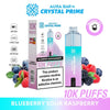 Crystal Prime Aura Bar 10k Prefilled Pod Vape Kit - Box of 5 - Blueberry Sour Raspberry