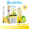 Crystal Prime Aura Bar 10k Prefilled Pod Vape Kit - Box of 5 - Lemon Lime