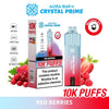 Crystal Prime Aura Bar 10k Prefilled Pod Vape Kit - Box of 5 - Red Berries
