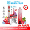Crystal Prime Aura Bar 10k Prefilled Pod Vape Kit - Box of 5 - Strawberry Raspberry Ice