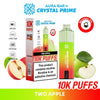 Crystal Prime Aura Bar 10k Prefilled Pod Vape Kit - Box of 5 - Two Apple